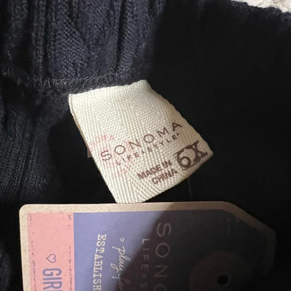Girls Size 6X Sonoma Black Tie Leggings NWT - Picture 3 of 6
